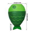 thumbnail image 4 of Fish Shaped Paper Light, Foldable Hanging Decoration for Indoor Outdoor Party, Two-Tone Gradient Print, Reusable Summer Festival Beach Theme Decor, 4 of 6