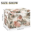 thumbnail image 5 of Yayeee Collapsible Cube Storage Bin with Lid Fabric Closet Decorative Basket with Handles, Red Mountain Pattern, 5 of 7