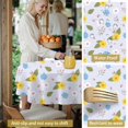 thumbnail image 5 of Pioneer Flower Floral Print Pattern Round Tablecloth 60 X 60 Inch, Wrinkle Resistant Wipeable Table Cloth for Kitchen Dining Picnic Patio Party, 5 of 6