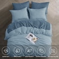 thumbnail image 2 of Maple&Stone Queen Duvet Cover Set Pieces Textu Tufted Boho Bedding Sets Zipper Closure Design with Ties Duvet Cover + Pillow Shams Comforter NOT Included ( Queen Siz, 2 of 6