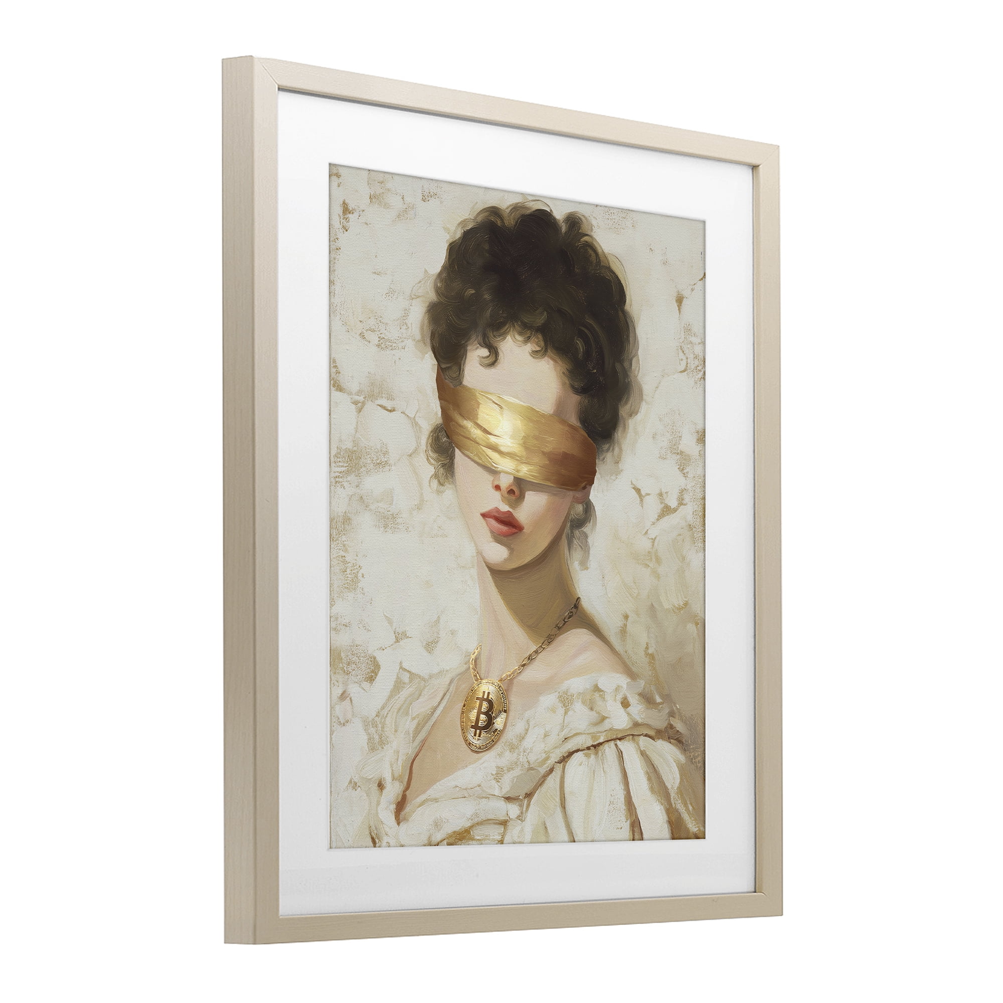 Stupell Industries Crypto Veil Portrait Birch Framed Print Under Glass, design by Svetlana Aleynikova