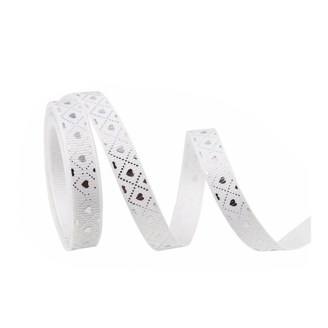 CSChome DIY Ribbon Love Heart Ribbon – Non fading Elegant Pattern DIY Festival Decoration (10mm)