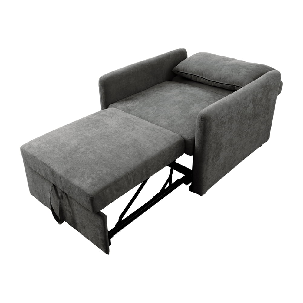 Kadyn 3 in 1 Convertible Sofa Bed Chair, Sleeper Chair, Single Sofa Chairs for Small Space Adjustable Backrest, Dark Grey Kadyn 3 in 1 Convertible Sofa Bed Chair, Sleeper Chair, Single Sofa Chairs for Small Space Adjustable Backrest, Dark Grey