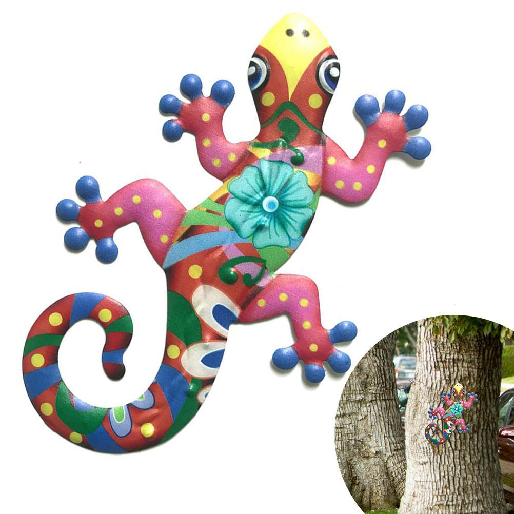 TAWOHI Metal Gecko Wall Decor Home Decoration Artwork Outdoor Hanging