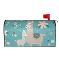 thumbnail image 3 of Fotbe Teal Mama Llama Mailbox Covers Post Letter Box Cover Garden Decor Standard Size-21x18 in, 3 of 9
