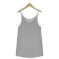 thumbnail image 5 of Women's Summer Tank Tops Round Neck Solid Color Sleeveless Basic Blouses Vest Casual Loose Fit Going out Tee Shirts Ladies Clothes, 5 of 6