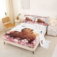 thumbnail image 2 of Erosebridal Kid Cute Capybara Full Size Sheets, Japanese Cherry Blossoms Bed Sheets, 4pcs, 2 of 5