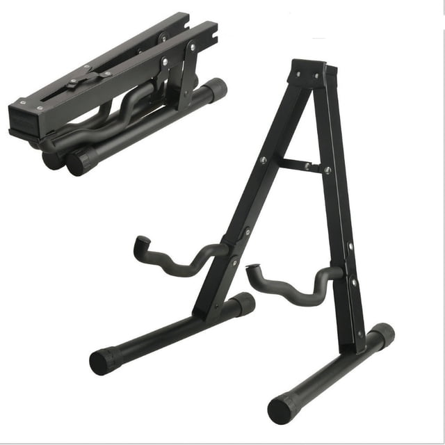 Emoshayoga Guitar Frame Soporte para Guitarra de Hierro Plegable, Diseño Único, Estable, para Bajo, Negro.