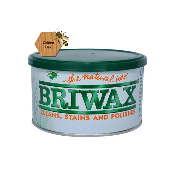 Briwax Golden Oak Original Furniture Wax Polish, Cleans Stains Polishes, Multi-purpose, 16 oz