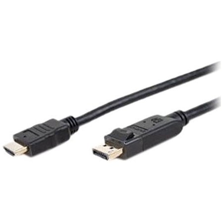 UPC: 0808447062618 | Comprehensive DISP-HD-15ST 15 ft. Black Connector Type 1: HDMI Male Connector Type 2: DisplayPort Latching Male DisplayPort to HDMI Cable Male to Male