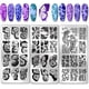 thumbnail image 1 of Juego de 3 sellos para uñas con forma de mariposa, 36 diseños de plantas, placa para estampar uñas con hojas y ramas, plantillas para uñas, placa de acero inoxidable con imágenes para uñas., 1 of 7