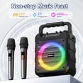 thumbnail image 2 of Máquina de karaoke portátil Famiresang Bluetooth con 2 micrófonos, 2 of 7