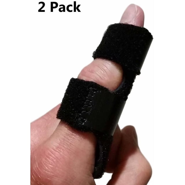 Attelle de Doigt à Ressort pour Tous les Doigts - Attelle de Doigt de Maillet - Attelle de Redressement du Doigt à Ressort - Ceinture de Fixation Ajustable avec Aluminium Intégré
