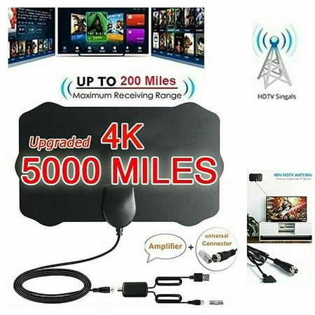 5000 Mile Range HDTV Antenna 4K HD Indoor Digital TV Aerial Signal Amplifier