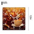 thumbnail image 2 of 12 Inch Wall Clock Battery Operated Silent Clock Decorative for Office, Kitchen, Outdoor, Living Room，Coffee Cup on The Abstract Background Creative, 2 of 4