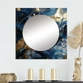 thumbnail image 1 of Designart "Cerulean Geode Depths III" Abstract Marble Blue Large Square Mirror - Square Bedroom Mirror Printed Wall Decor - Modern Square Printed Wall Mirror Art, 1 of 5