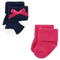 thumbnail image 3 of Luvable Friends Infant Girl Newborn and Baby Terry Socks, Bows, 6-12 Months, 3 of 8