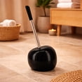 thumbnail image 2 of PISE Freestanding Black Toilet Brush and Holder Set, 2 of 7