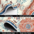 thumbnail image 4 of Findosom 3pcs Boho Kitchen Rug Sets Bohemian Kitchen Rugs and Mats Non Skid Kitchen Mats for Floor Washable Kitchen Floor Mat Runner Rugs for Hallway Kitchen Holiday Decor 20"x32"+20"x48"+20"x59" Red, 4 of 9