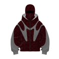 thumbnail image 1 of MHFRRA Sudaderas con Capucha y Cremallera para Hombre Elegante Sudadera con Capucha y Cremallera para Hombre, Ideal para Uso Informal En Primavera, Otoño E Invierno Rojo, 1 of 2