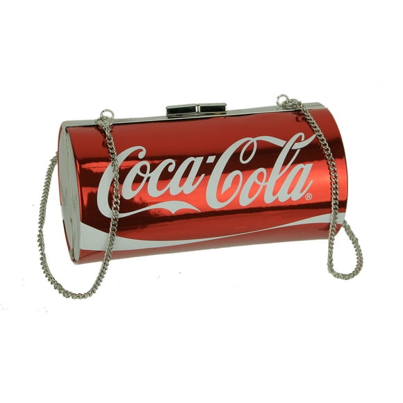 Red Coca-Cola Classic Can Barrel Bag with Removable Strap