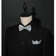 thumbnail image 5 of HISDERN Bow Ties for Men Pre-tied Paisley Bow Ties Pocket Square Set Men's Bowtie Wedding Party, 5 of 7