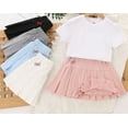 thumbnail image 6 of yillto Girl Cotton Skorts Skirt Kids Casual Stretch Waist Pleated Skater Skirt Athletic Uniform Skirts, 6 of 6