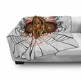 thumbnail image 3 of Halloween Soft Flannel Fleece Blanket, Angry Skull Face on Bonfire Spirits of Other World Concept Bats Spider Web Design, Cozy Plush for Indoor and Outdoor Use, 50" x 60", Multicolor, by Ambesonne, 3 of 6