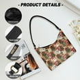 thumbnail image 6 of Kuiaobaty Santa Claus Print Leather Hobo Purse for Women, Snowman Plaid Print Shoulder Handbag with Smooth Zipper, Small Crescent Travel Underarm Sling Bag for Christmas, 6 of 7