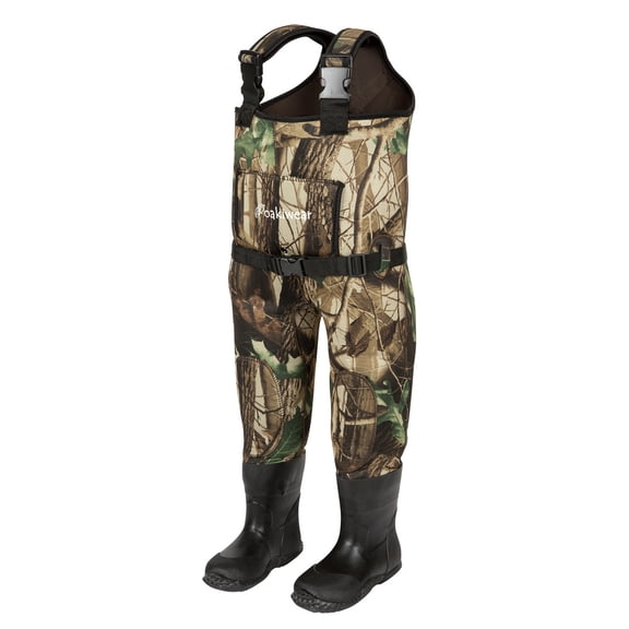 Children's Oaki Camo Neoprene Wader, Green Camo