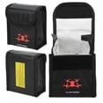 thumbnail image 4 of Bolsa De Batería A Prueba De Explosiones, Bolsa De Seguridad De Batería Lipo Negra Para Avión Para Accesorio De Batería Para Dron DJI FPV Para Proteger La Batería OTVIAP 1 batería, 4 of 8