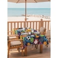 thumbnail image 2 of 60x120 Inch Outdoor Tablecloth with Umbrella Hole Zipper Rectangle Sports Football Rectangular Tablecloths Outside Waterproof Ball Games Basketball Rugby Baseball Patio Table Cover for Picnic Party, 2 of 8