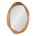 thumbnail image 4 of Kate and Laurel Hera Modern Mango Wood Irregular Round Mirror, 26 Inch Diameter, Natural Wood, Decorative Wavy Circle Bathroom Mirror with Solid Wood Design for Vanity Decor or Entryway Decor, 4 of 8