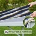thumbnail image 6 of Blue White Gold Marble Pattern Square Fitted Tablecloth with Elastic Edge,Square Table Cover,Washable Elastic Table Cover for Home Kitchen Party Decor 36"x36", 6 of 6