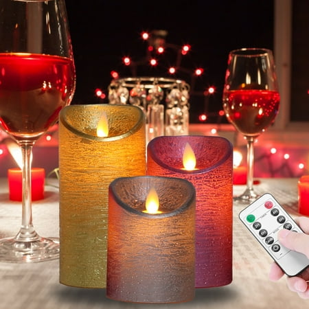 Spptty 3pcs Led Simulation Innovante De Fausse Bougie Sans Flamme Pour La Decoration De La Chambre A Coucher Walmart Canada