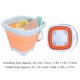 thumbnail image 4 of Beach Toys Set Collapsible Sand Bucket and Shovels Set Interactive Kids Sand Toys for Beach Party Summer Activities Orange, 4 of 4
