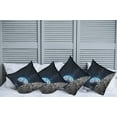 thumbnail image 2 of Ambesonne Galaxy Throw Pillow Cover 4 Pack, Moon Surface Luna Design, 24", Grey Dark Blue, 2 of 7