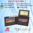 thumbnail image 2 of Cavelio RFID Real Leather Wallets for Men - Bifold Removable ID Holder Men's Wallet with Gift Box Brown, 2 of 7