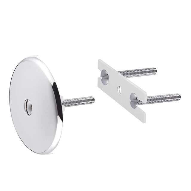 Placa de rebose para bañera Uni-Green de latón pulido cromado