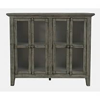 Jofran Rustic Shores 48" Coastal Distressed Acacia Four-Door Accent Cabinet
