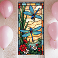 thumbnail image 6 of Artistic Dragonfly Nature Scene Stained Glass Banner for Home Decor Wall Decoration Garden, 6 of 7