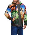 thumbnail image 2 of Saiise inside out 2 Mens Zip Up Hoodie Long Sleeve Full-zip Hooded Sweatshirt Pullover With Kangaroo Pocket S-3XL, 2 of 6