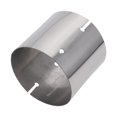 thumbnail image 1 of Tubo recto de entrada de 4.5" T304 acero inoxidable para automóvil, tubo de escape recto, tubería de 4" de longitud, doble cortado, pulido de superficie, tono plateado, 1 of 7