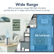 Miko Ibuki Home Air Purifier with Multiple Speeds Timer True HEPA Filter, Wildfire Smoke, Allergens, Odors 925 SQFT Coverage