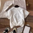 thumbnail image 5 of HOWPAY Summer T Shirts for Women Crew Neck Short Sleeve Tees Loose Fit Baggy Letter Print Work Pullover Comfy Oversized Vintage Y2K Streetwear White L, 5 of 5