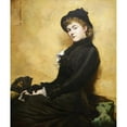 thumbnail image 2 of Douglas Volk 15x17 Gold Ornate Wood Frame and Double Matted Museum Art Print Titled - Miss H. (Agnes Huntington) (1880), 2 of 4