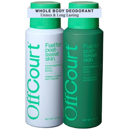 Natural Deodorant Body Spray for Men and Women - Aluminum Free - Whole Body Deodorant for Women and Men - Multi-Scent Pack with Citrus and White Musk, 3.4 Ounce (Pack of 2)