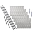 thumbnail image 1 of FASÄDE Rib Decorative Vinyl Backsplash 15 sq ft Kit in Crosshatch Silver, 1 of 6