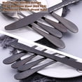 thumbnail image 2 of 40PCS Black Silverware Set for 8, 18/10 Stainless Steel Flatware for 8, Elegant Honeycomb Design Tableware Cutlery Include Knife/Fork/Spoon Service for 8, Mirror Polished, Dishwasher Safe (Black), 2 of 6
