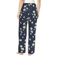thumbnail image 3 of Naloa Daisies Flowers Print Women’s Ultra-Soft Comfy Pajama Lounge Pants with Pockets & Drawstring, 3 of 8